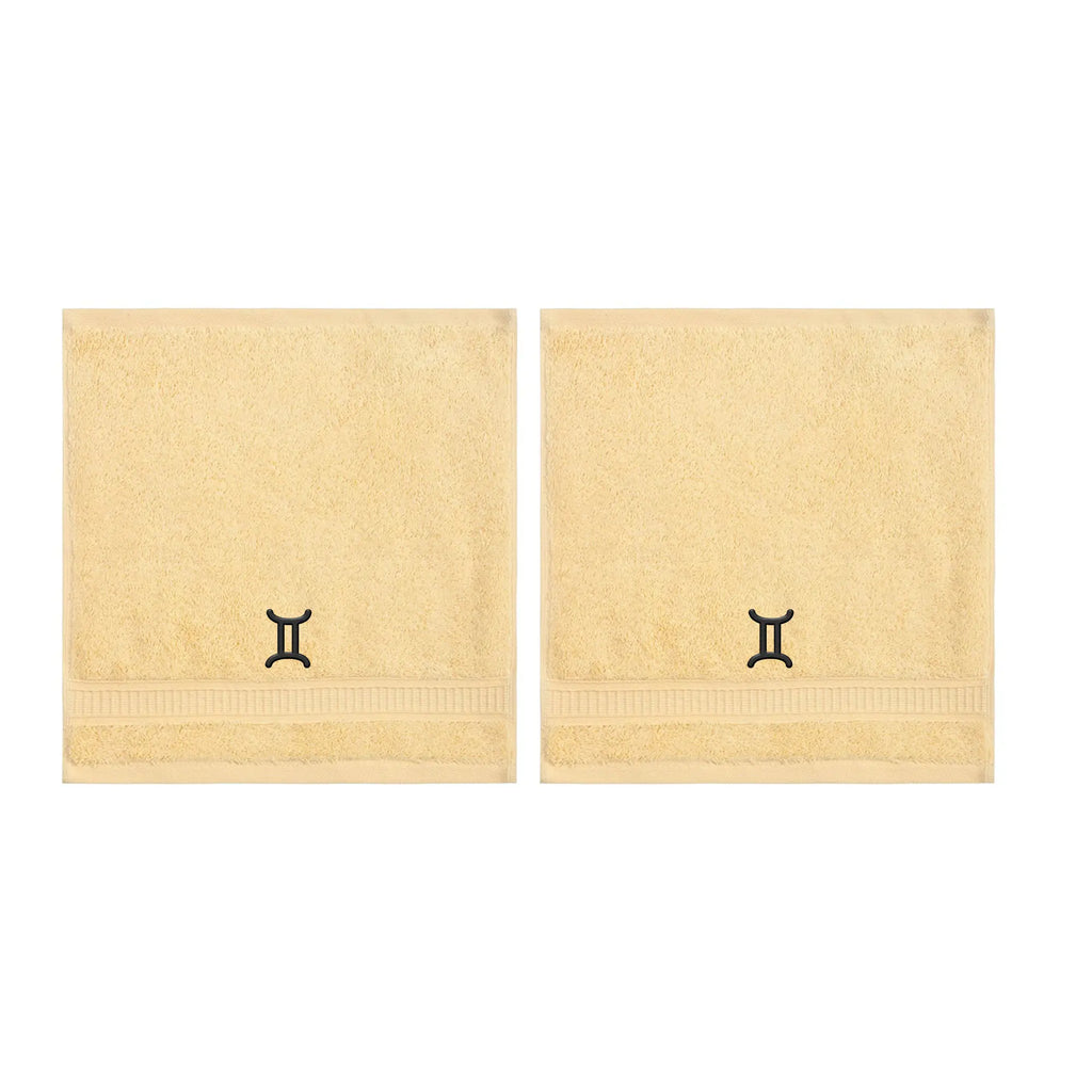 Customized Zodiac Towels - Washcloths and Hand Towels - Set of 2 by La'Hammam - Ladiesse