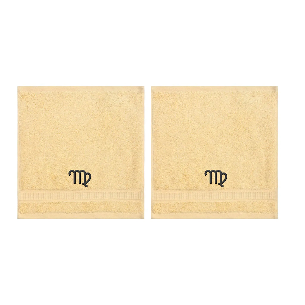 Customized Zodiac Towels - Washcloths and Hand Towels - Set of 2 by La'Hammam - Ladiesse
