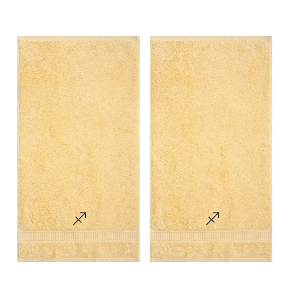 Customized Zodiac Towels - Washcloths and Hand Towels - Set of 2 by La'Hammam - Ladiesse