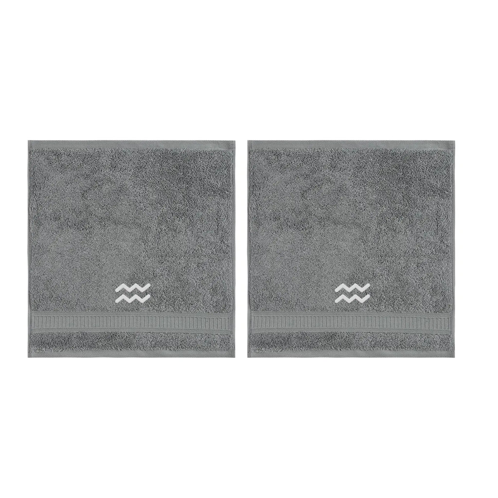 Customized Zodiac Towels - Washcloths and Hand Towels - Set of 2 by La'Hammam - Ladiesse