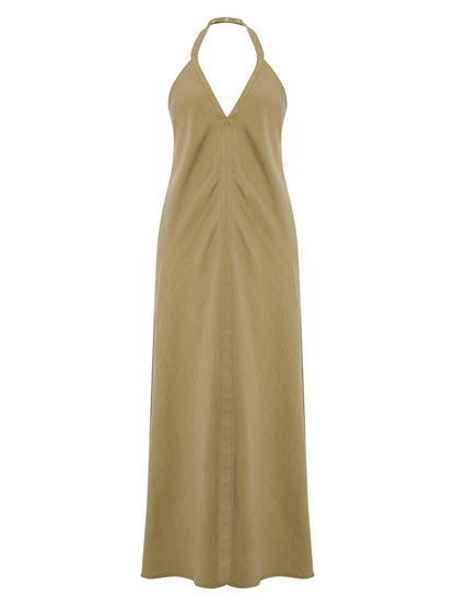 Zoe Maxi Dress - Khaki Green