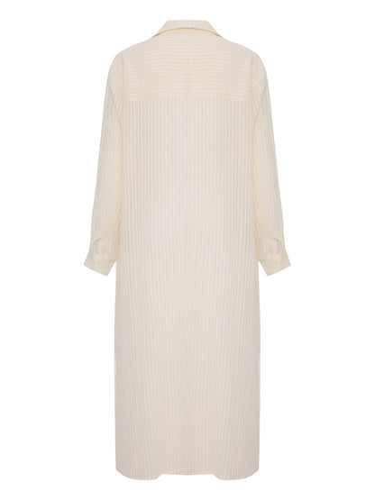 Voyage Shirt Dress - White Stripes