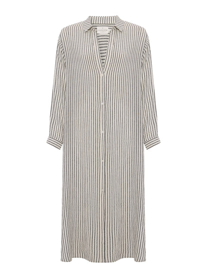 Voyage Shirt Dress - Black Stripes