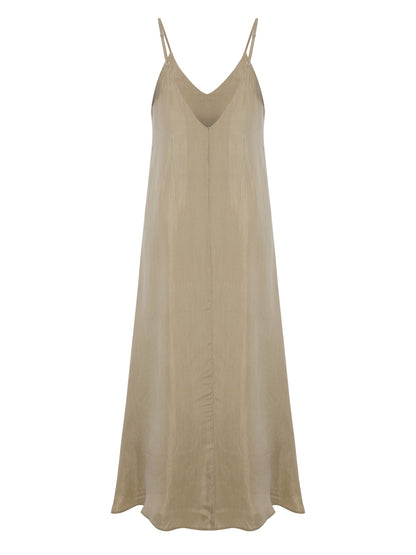 Lucid Flow Maxi Dress - Khaki Green