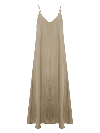 Lucid Flow Maxi Dress - Khaki Green
