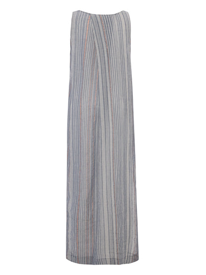Day Break Dress - Navy With Stripes