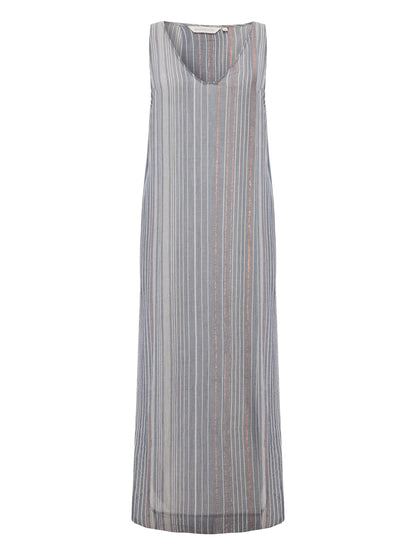 Day Break Dress - Navy With Stripes