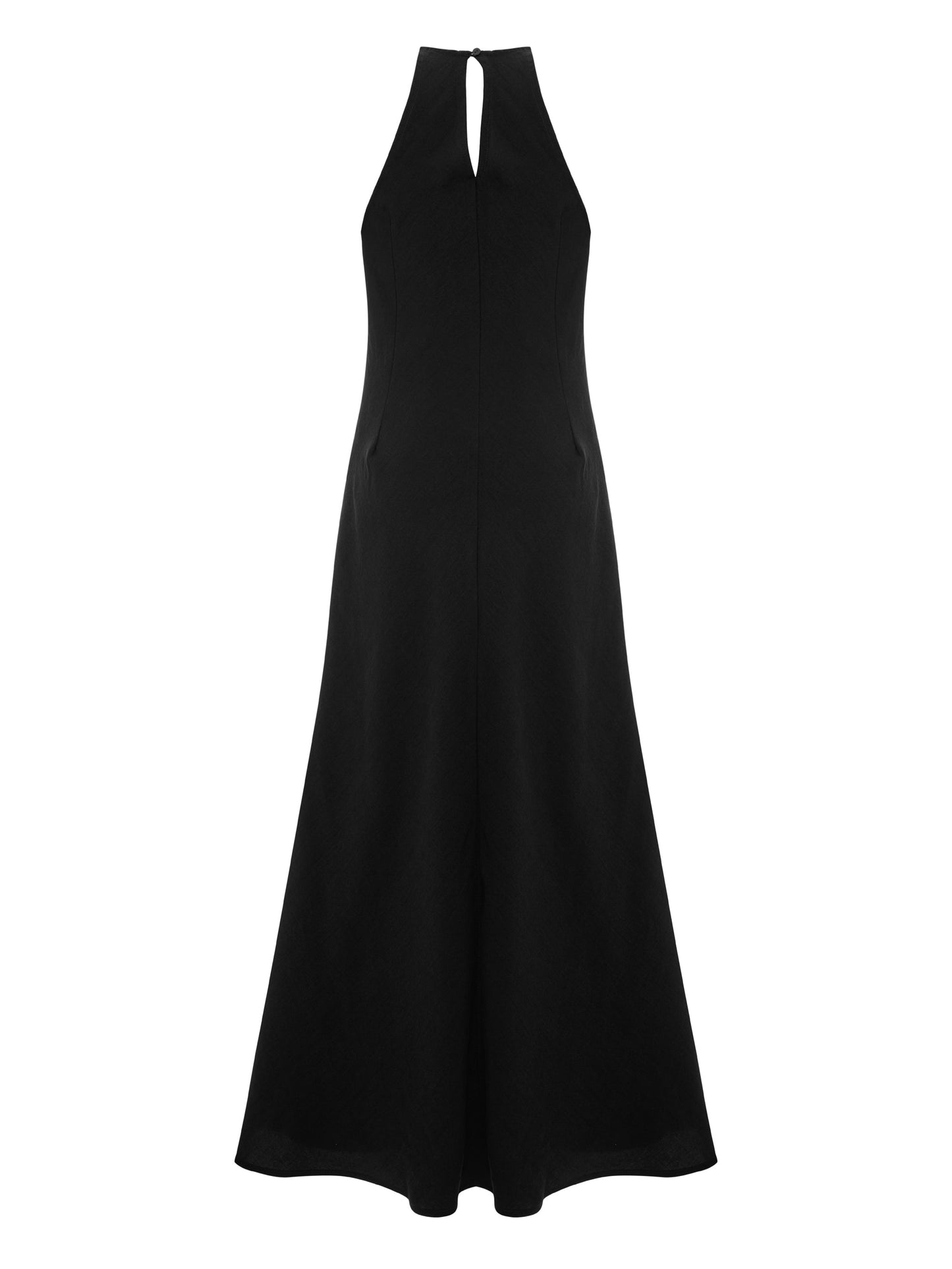 Nora Halter Maxi Dress - Black
