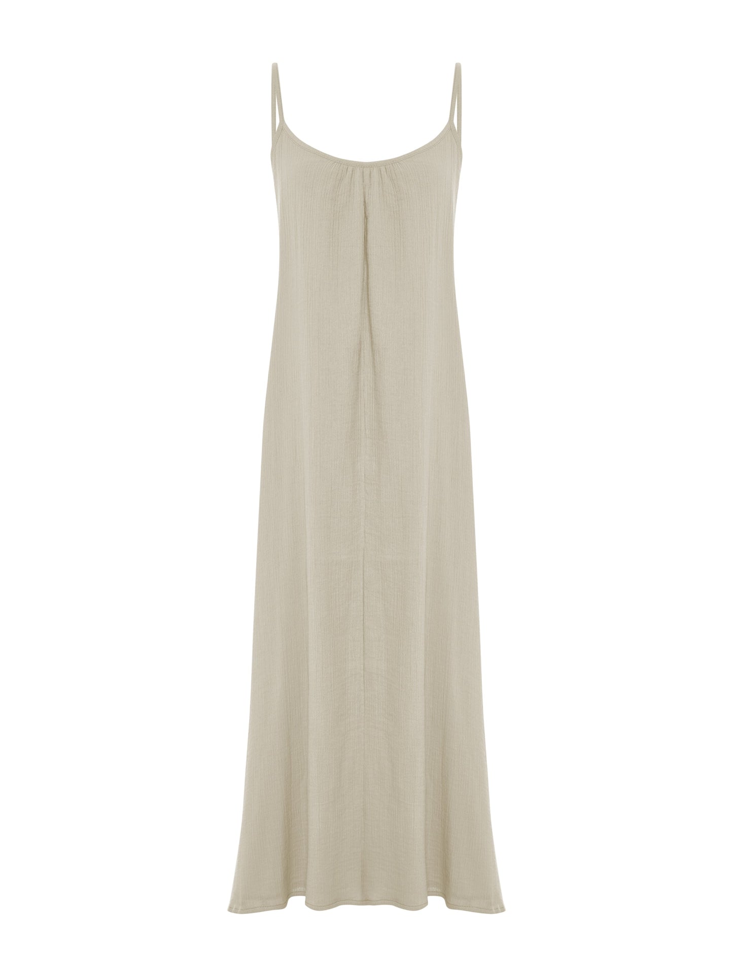 Aura Low Back Maxi Dress - Oatmeal