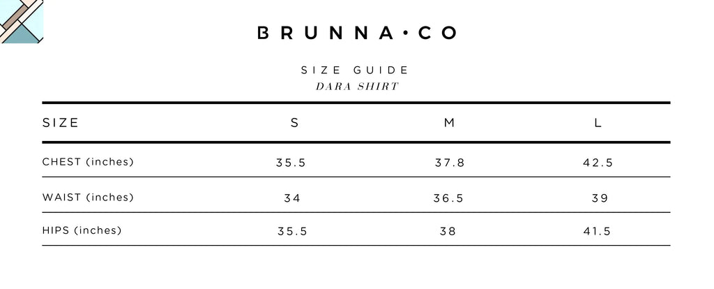 DARA Handwoven Cotton Cap Sleeve Shirt, in Riviera Blue by BrunnaCo BRUNNA CO