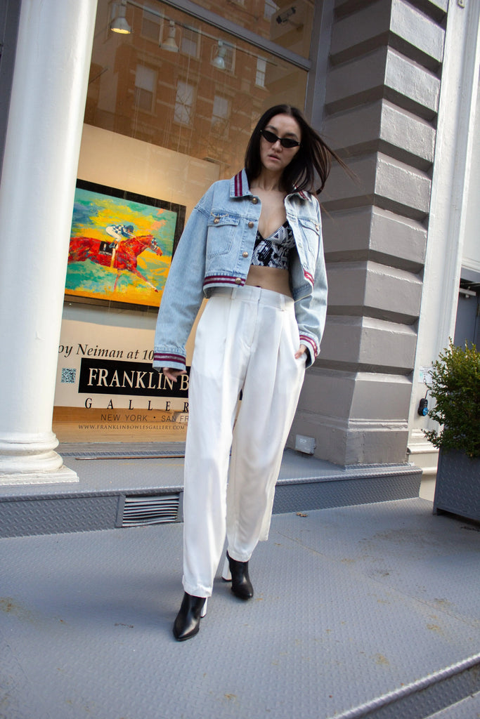 Danielle Denim Jacket with Red Lining by Le Réussi® Le Réussi®