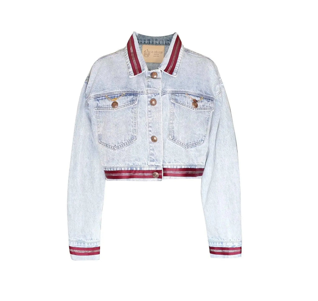 Danielle Denim Jacket with Red Lining by Le Réussi® Le Réussi®