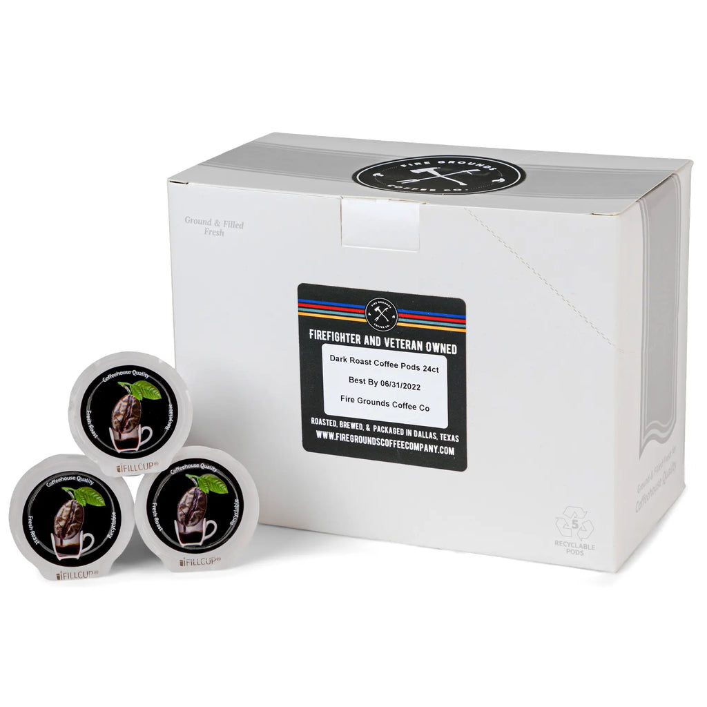Dark Roast Coffee Pods by fire grounds coffee company fire grounds coffee company