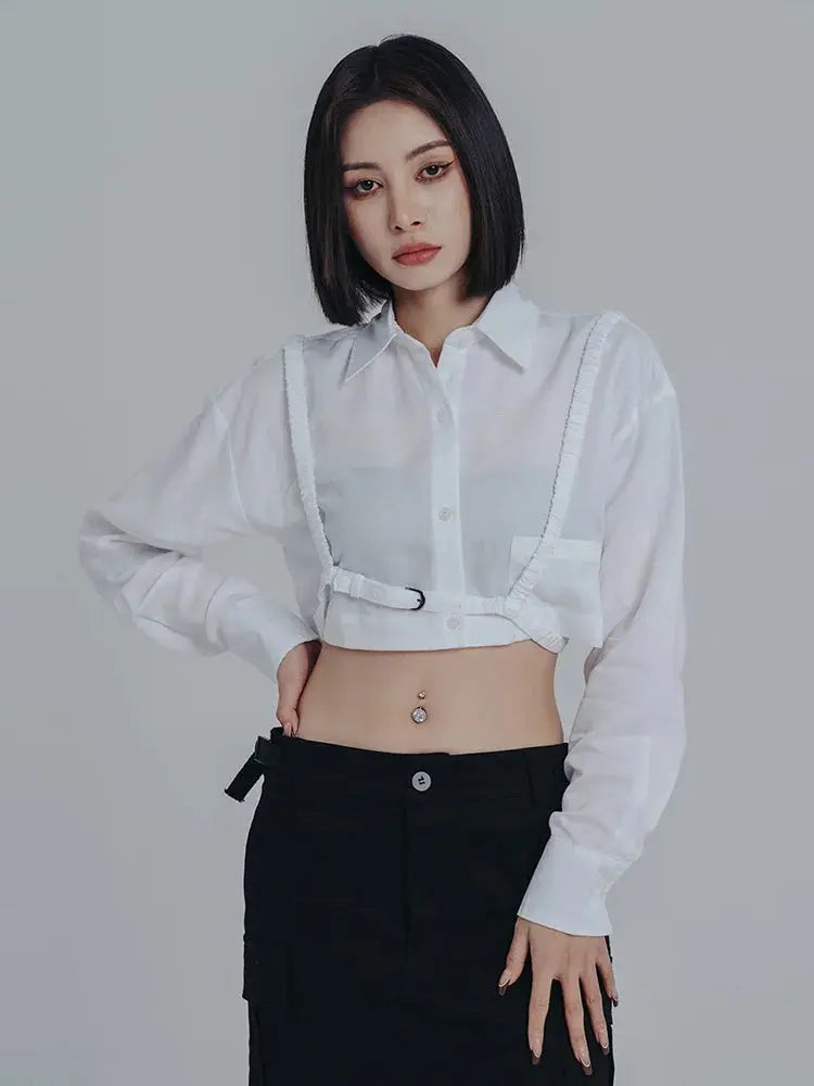 Darley Cropped Harness Blouse by Marigold Shadows Marigold Shadows