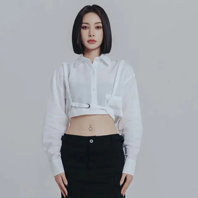 Darley Cropped Harness Blouse by Marigold Shadows Marigold Shadows