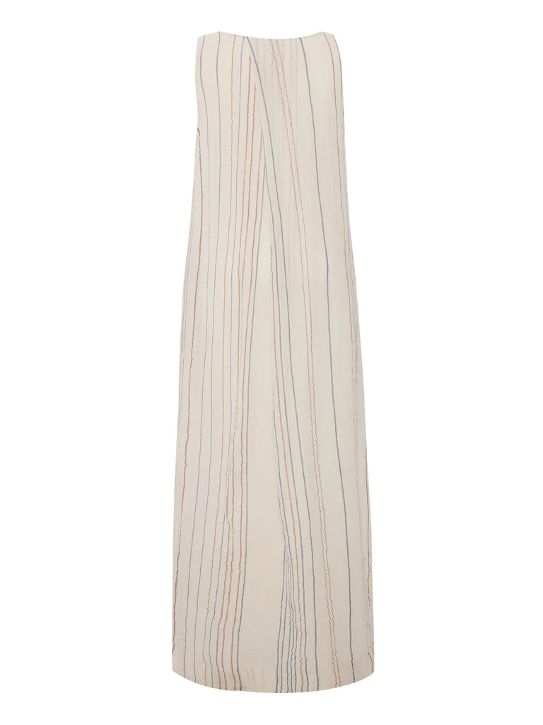 Day Break Dress - Natural With Stripes by The Handloom The Handloom