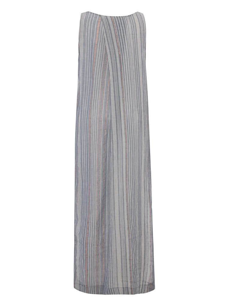 Day Break Dress - Navy With Stripes by The Handloom The Handloom