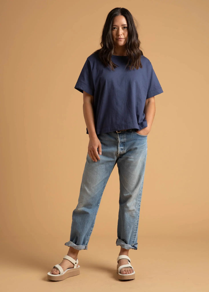 Daybreak Tee - Inky Blue by And For Good And For Good