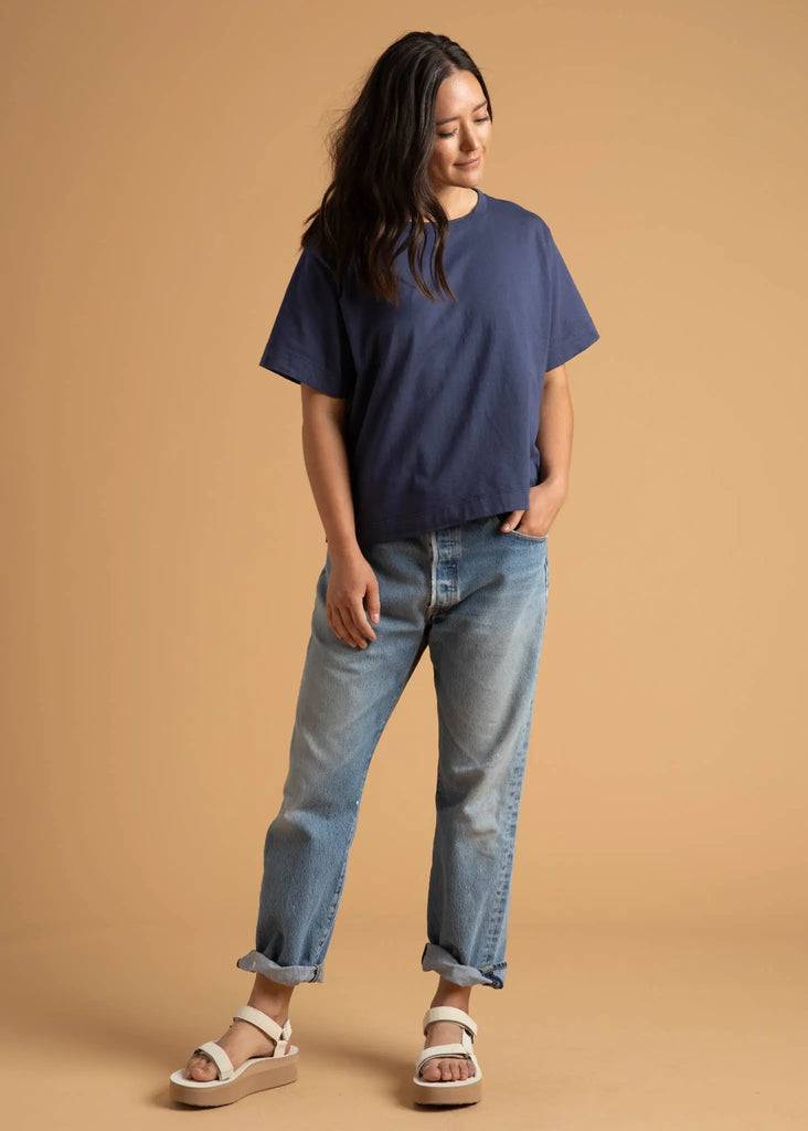 Daybreak Tee - Inky Blue by And For Good And For Good