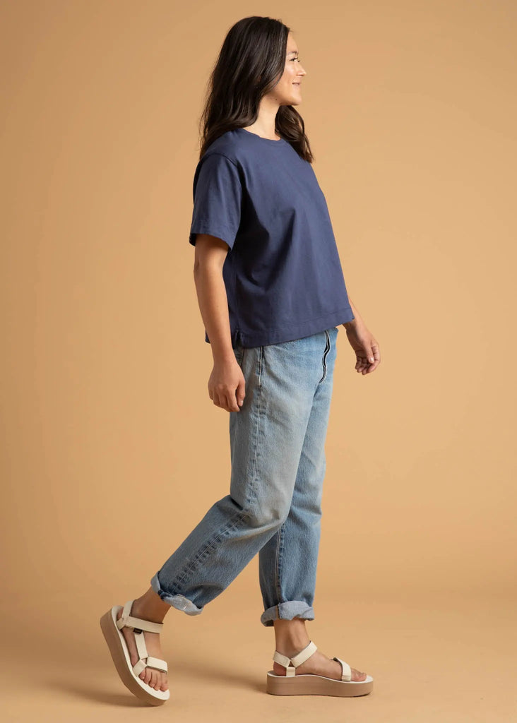 Daybreak Tee - Inky Blue by And For Good And For Good