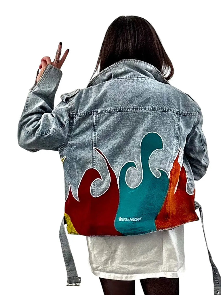 'Denim & Flow' Moto Jacket by Wren + Glory Wren + Glory