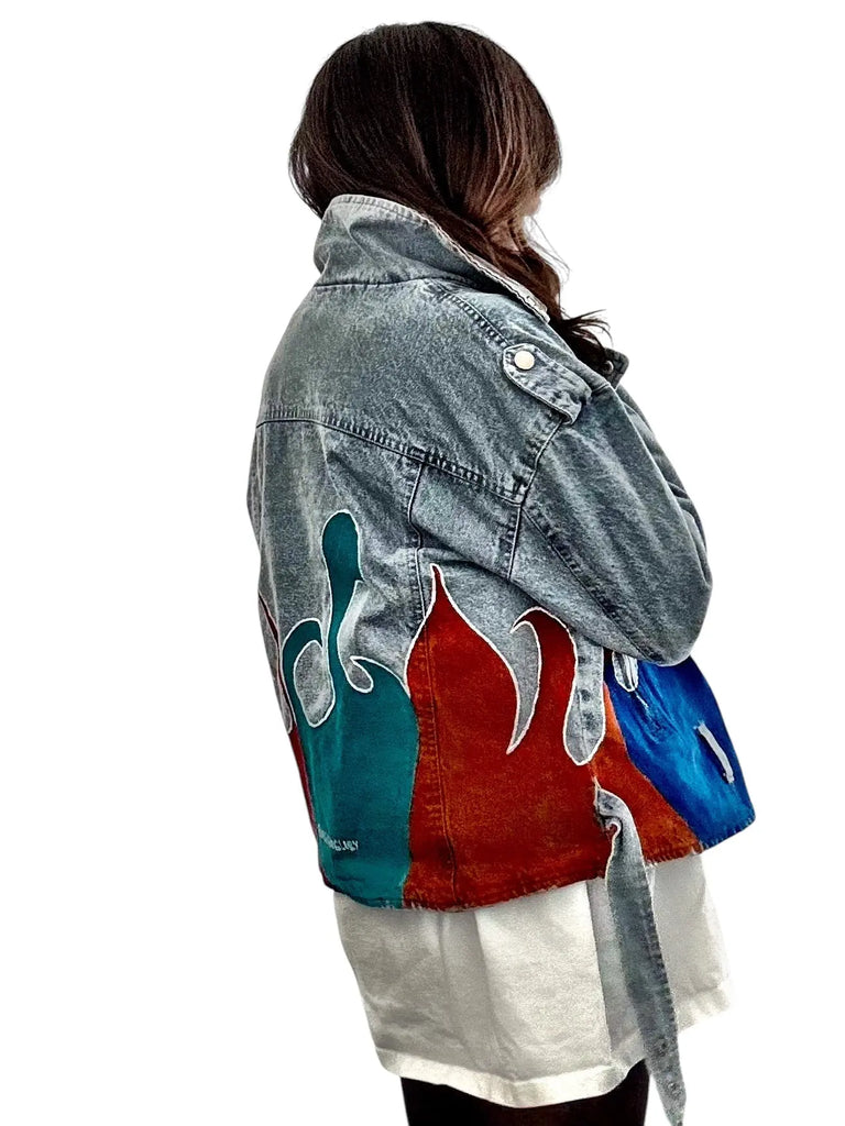 'Denim & Flow' Moto Jacket by Wren + Glory Wren + Glory