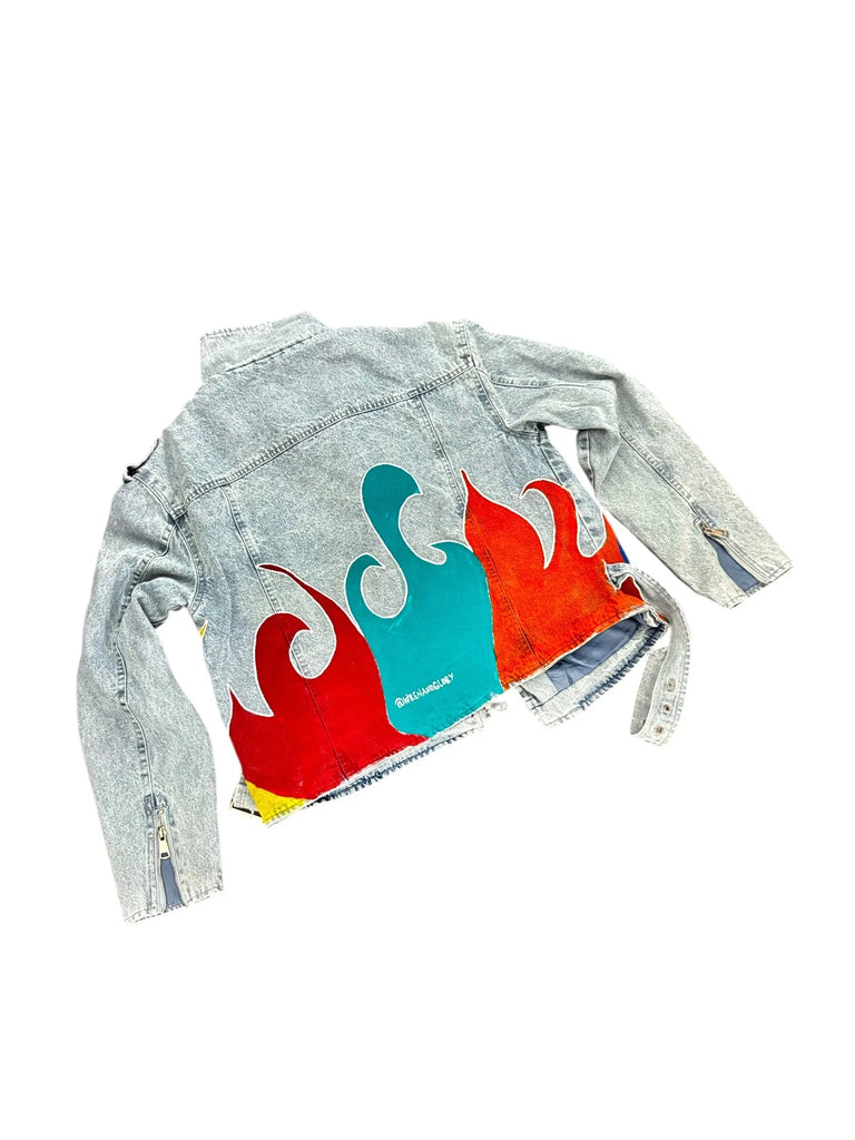 'Denim & Flow' Moto Jacket by Wren + Glory Wren + Glory