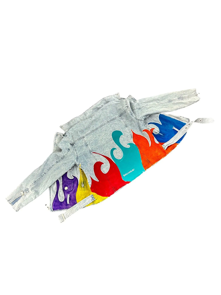 'Denim & Flow' Moto Jacket by Wren + Glory Wren + Glory