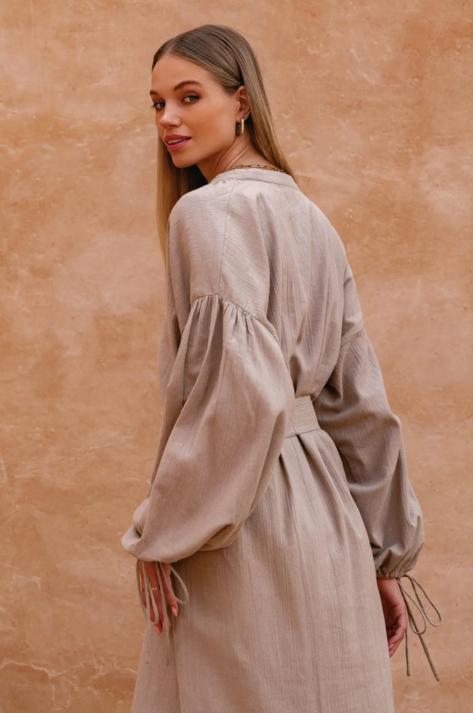 Denise Long Sleeve Linen Kimono Dress by Bali Lane Bali Lane