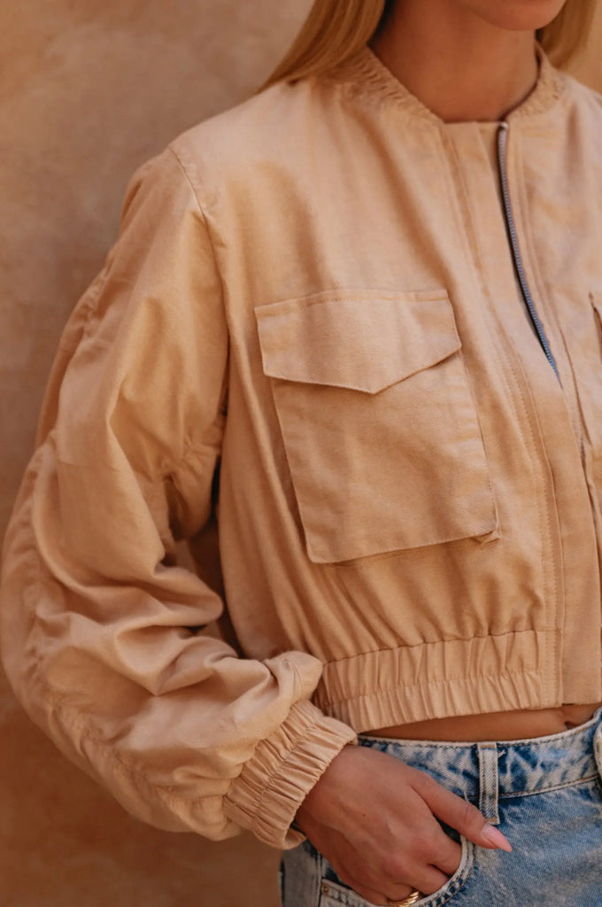 Denver Linen Bomber Jacket by Bali Lane Bali Lane