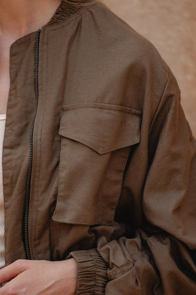 Denver Linen Bomber Jacket by Bali Lane Bali Lane