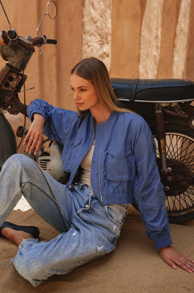 Denver Linen Bomber Jacket by Bali Lane Bali Lane