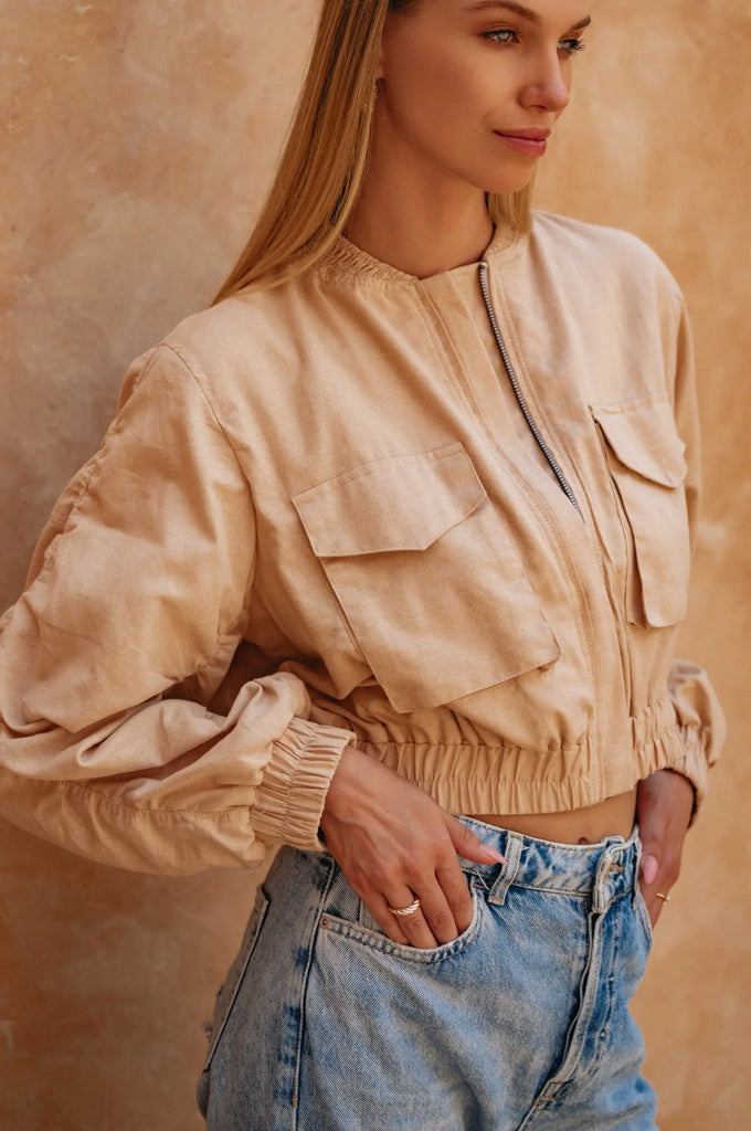 Denver Linen Bomber Jacket by Bali Lane Bali Lane