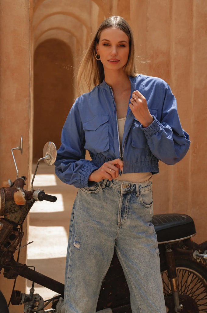 Denver Linen Bomber Jacket by Bali Lane Bali Lane