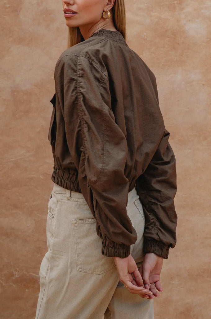 Denver Linen Bomber Jacket by Bali Lane Bali Lane