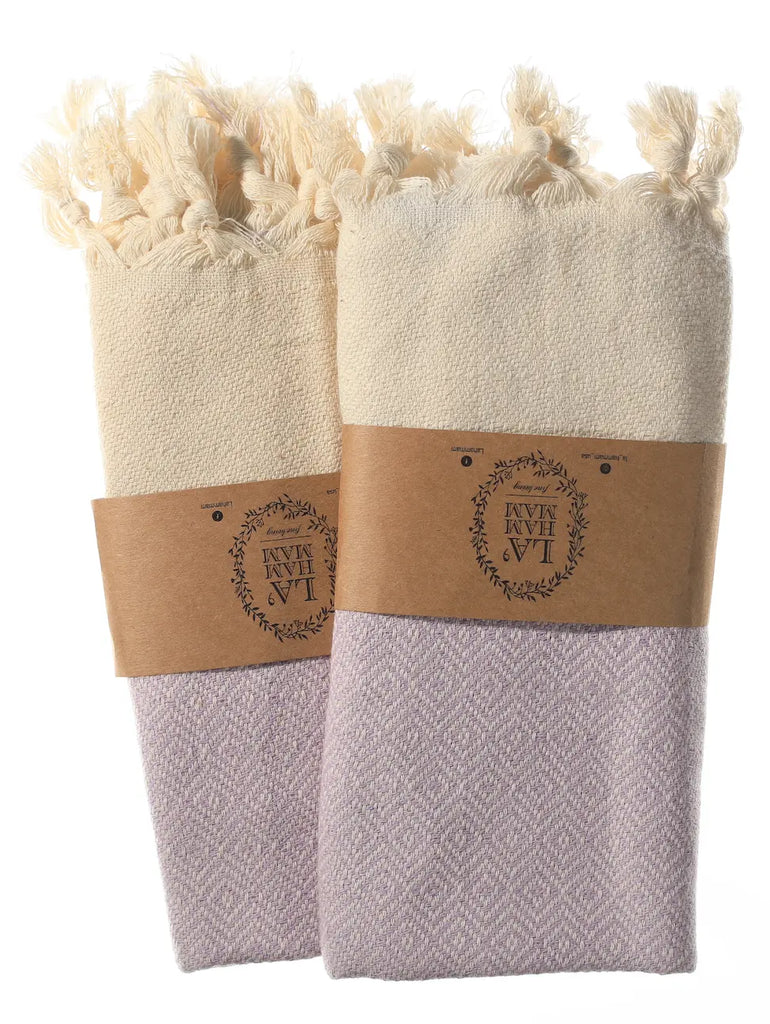 Diamond Turkish Cotton Kitchen / Hand Towel 2 pack 40x18 in by La'Hammam La'Hammam