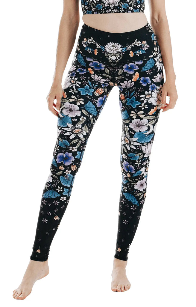 Divine Feminine Printed Yoga Leggings by Yoga Democracy Yoga Democracy