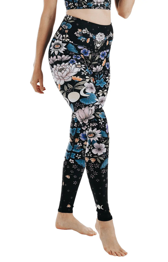 Divine Feminine Printed Yoga Leggings by Yoga Democracy Yoga Democracy