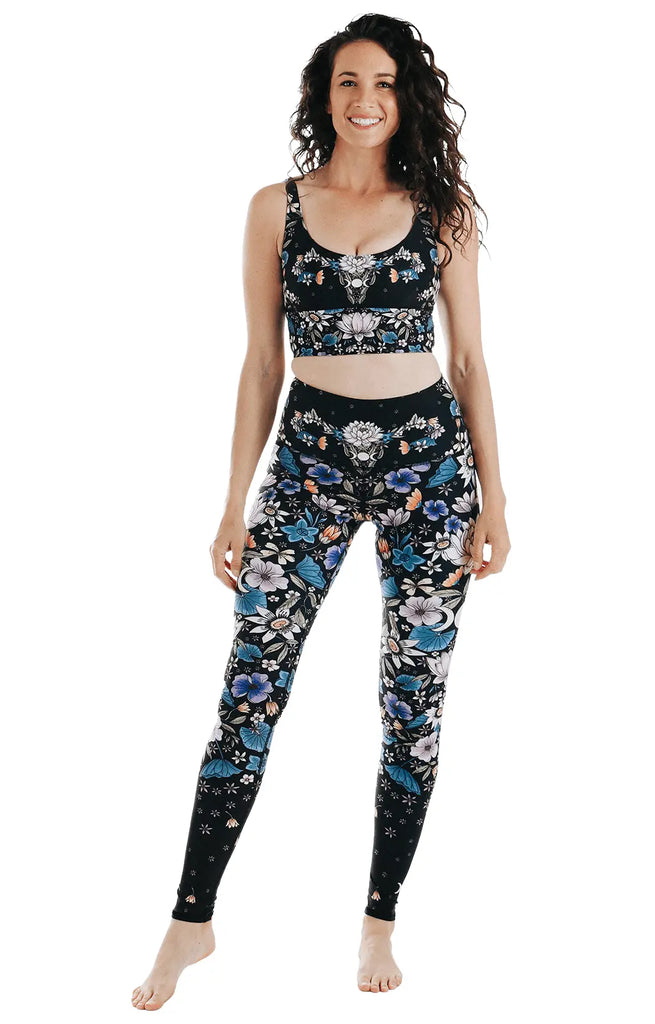 Divine Feminine Printed Yoga Leggings by Yoga Democracy Yoga Democracy