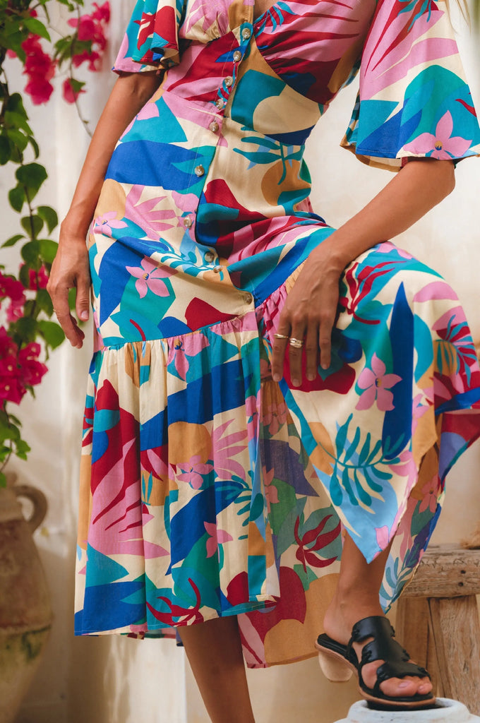 Donna Button Down Midi Dress by Bali ELF Bali ELF