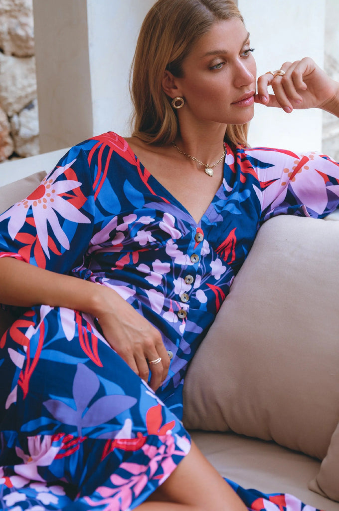 Donna Button Down Midi Dress by Bali ELF Bali ELF