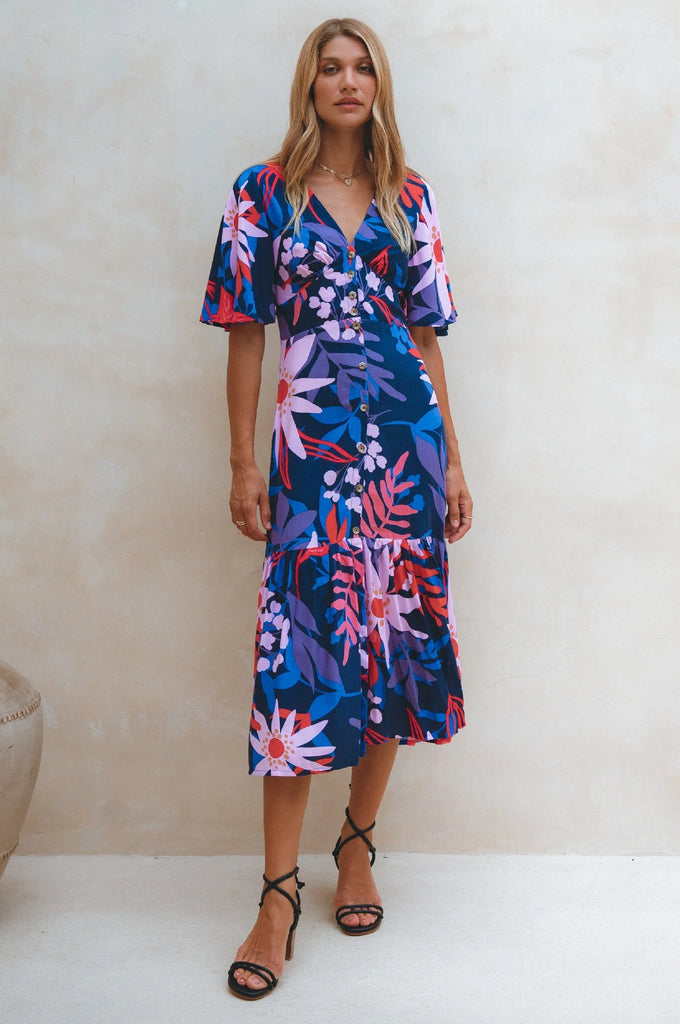 Donna Button Down Midi Dress by Bali ELF Bali ELF