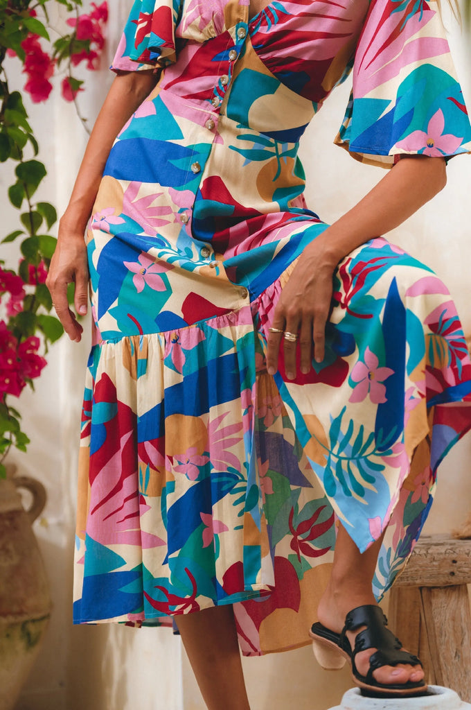 Donna Button Down Midi Dress by Bali ELF Bali ELF