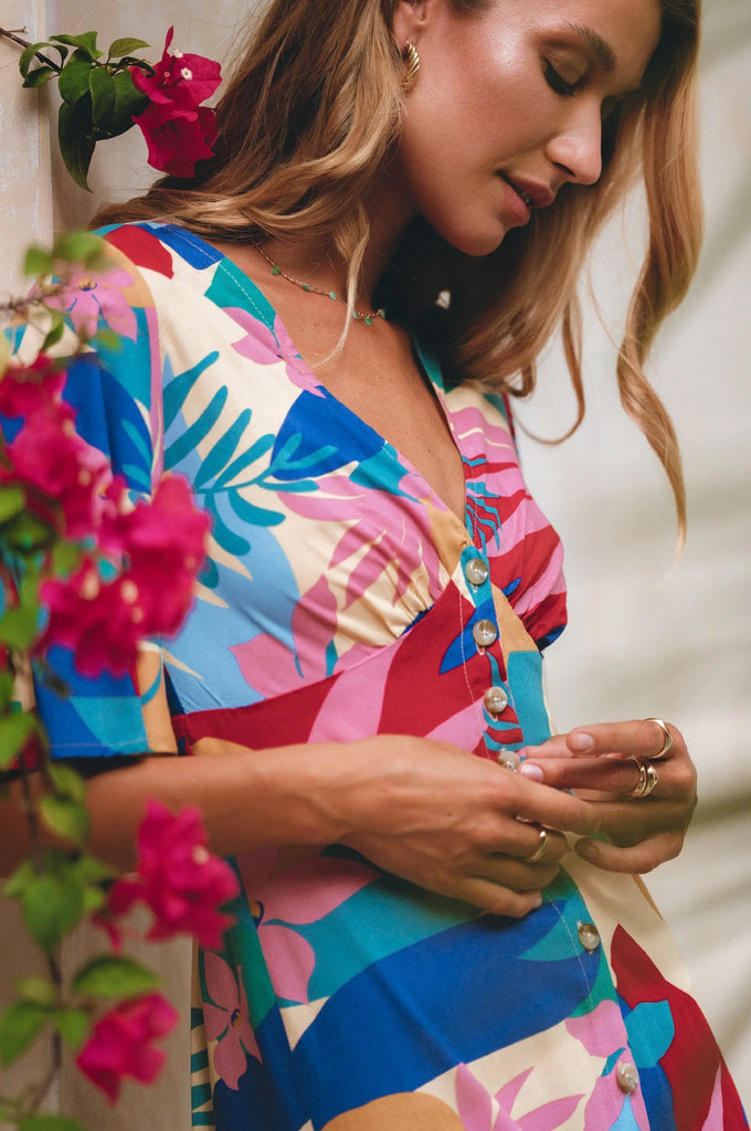 Donna Button Down Midi Dress by Bali ELF Bali ELF