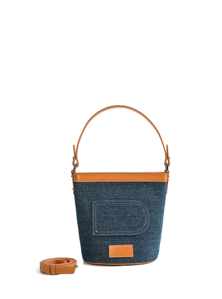 Dorothy Middle Size Bucket Bag, Denim by Bob Oré BOB ORE