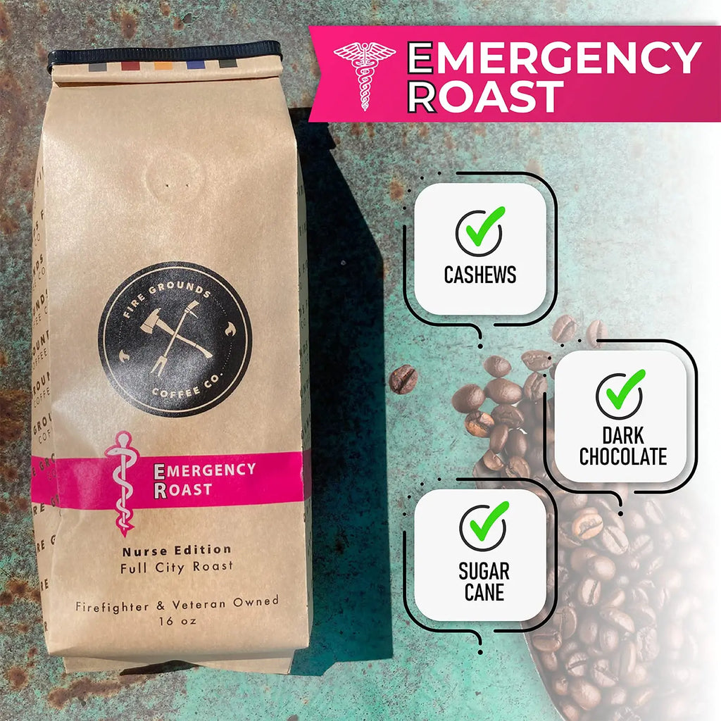 EMERGENCY ROAST (FULL CITY ROAST) by fire grounds coffee company fire grounds coffee company