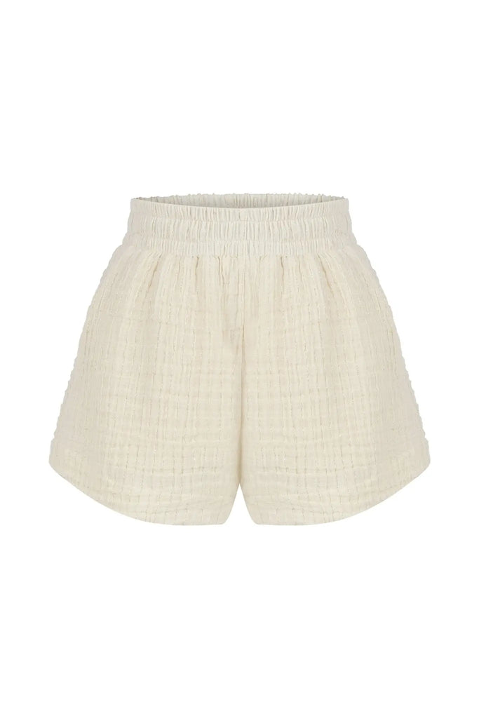 Echo Boy Short - Natural With Gold Stripes by The Handloom The Handloom