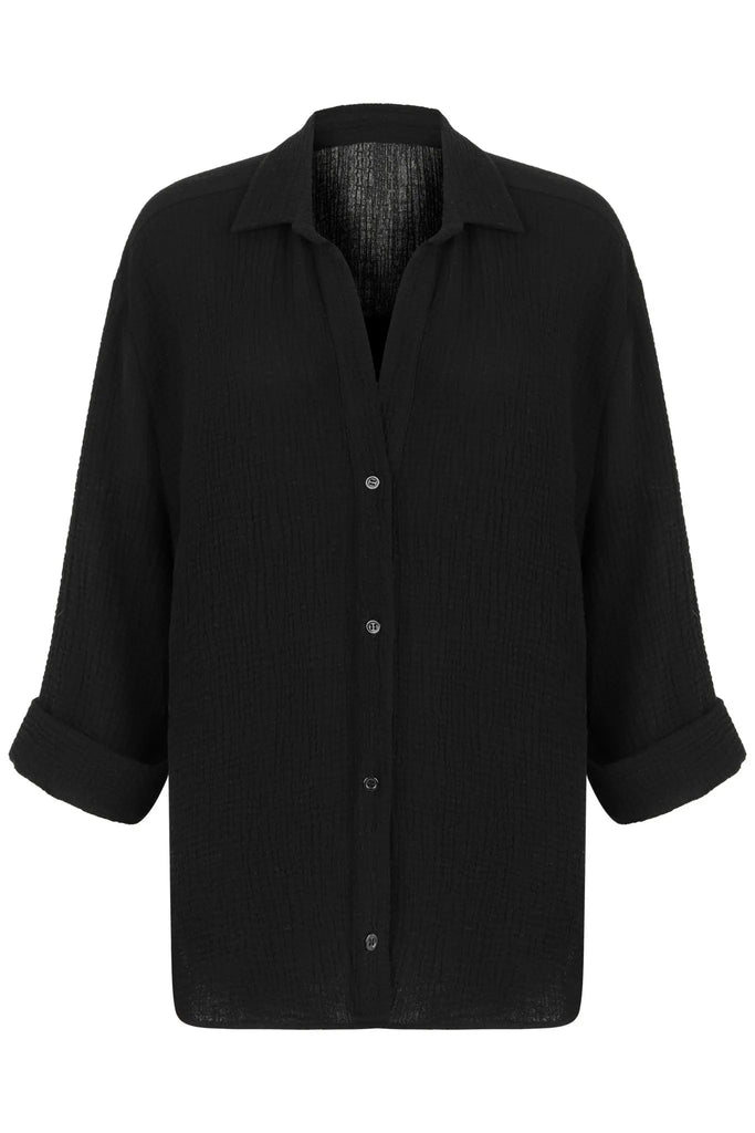 Echo Maxi Shirt - Black by The Handloom The Handloom