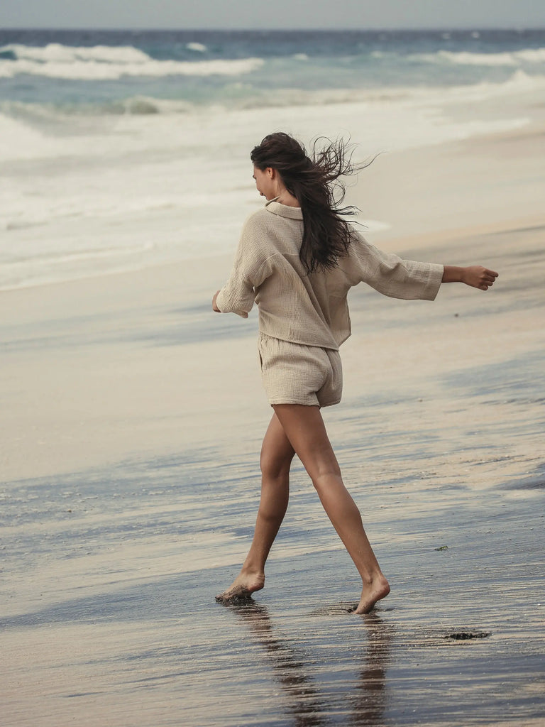 Echo Mini Shirt - Oatmeal by The Handloom The Handloom