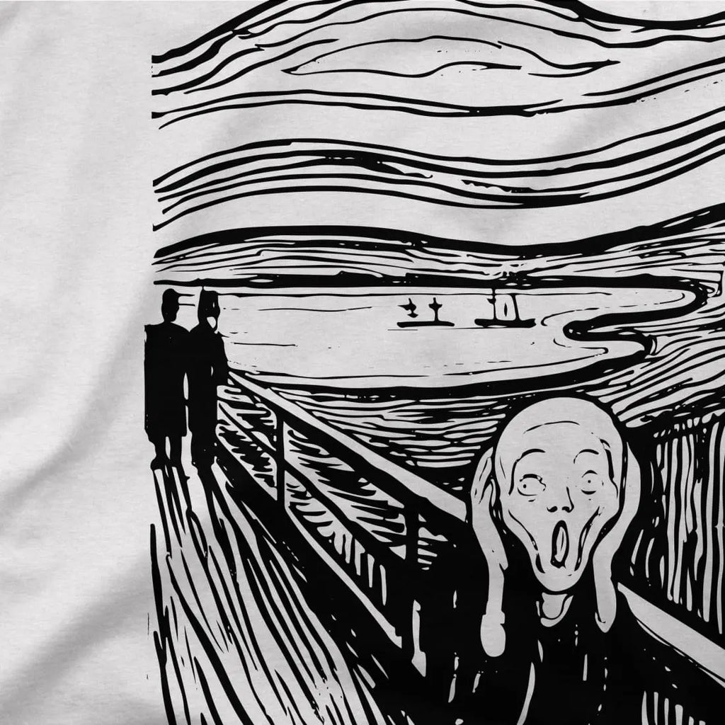 Edvard Munch - The Scream - Sketch Artwork T-Shirt by Art-O-Rama Shop ART-O-RAMA-SHOP